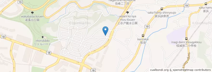 Mapa de ubicacion de わかば小林歯科医院 en اليابان, 東京都, 稲城市.