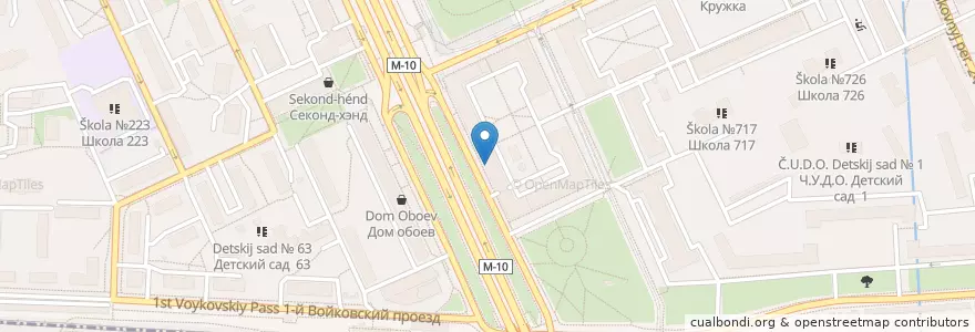Mapa de ubicacion de Москва 125026 en Rússia, Distrito Federal Central, Москва, Северный Административный Округ, Войковский Район.