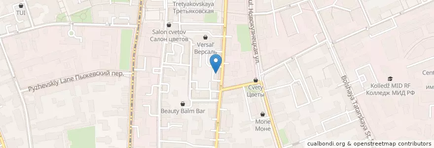 Mapa de ubicacion de Райффайзен en ロシア, 中央連邦管区, モスクワ, Центральный Административный Округ, Район Замоскворечье.