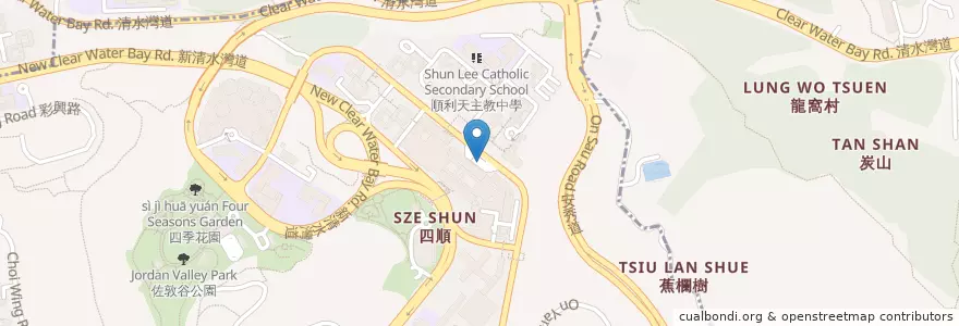 Mapa de ubicacion de 順利 Shun Lee en China, Cantão, Hong Kong, Kowloon, Novos Territórios.
