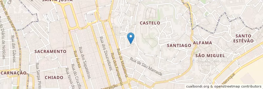 Mapa de ubicacion de Chão do Loureiro en 葡萄牙, Área Metropolitana De Lisboa, Lisboa, Grande Lisboa, 里斯本, Santa Maria Maior.