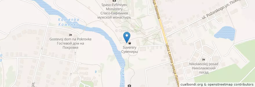 Mapa de ubicacion de На Яру en Rússia, Distrito Federal Central, Владимирская Область, Суздальский Район, Городское Поселение Суздаль.