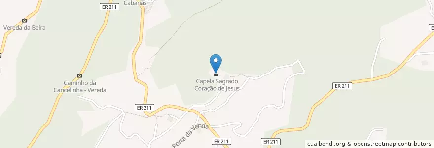 Mapa de ubicacion de Capela Sagrado Coração de Jesus en Португалия, Santana.