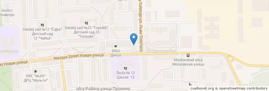 Mapa de ubicacion de Горпивторг en 러시아, Центральный Федеральный Округ, Московская Область, Городской Округ Балашиха.