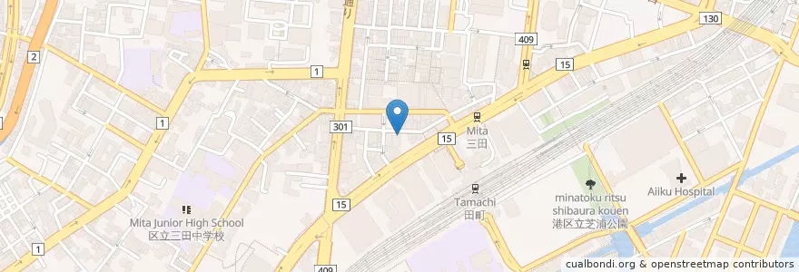 Mapa de ubicacion de 横浜家系品川家ラーメン en Japonya, 東京都, 港区.