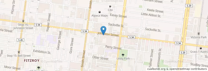Mapa de ubicacion de The Mercy Seat en Australië, Victoria, City Of Yarra.