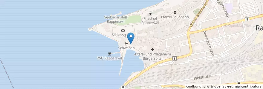Mapa de ubicacion de La Scala en Suiza, San Galo, Wahlkreis See-Gaster, Rapperswil-Jona.