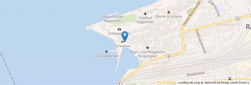 Mapa de ubicacion de Steinbock en İsviçre, Sankt Gallen, Wahlkreis See-Gaster, Rapperswil-Jona.
