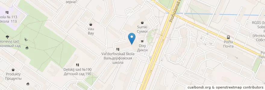 Mapa de ubicacion de Дизайн улыбки en Russia, Distretto Federale Centrale, Москва, Юго-Западный Административный Округ, Район Коньково.