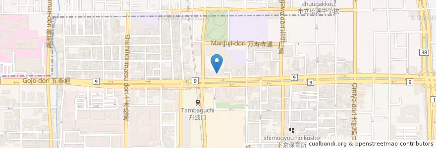 Mapa de ubicacion de SHIDAX 京都丹波口クラブ en Japan, 京都府, Kioto.