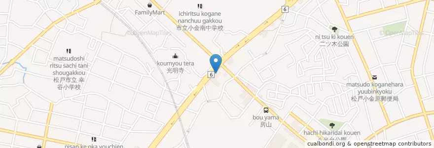 Mapa de ubicacion de 木曽路 en اليابان, 千葉県, 松戸市.
