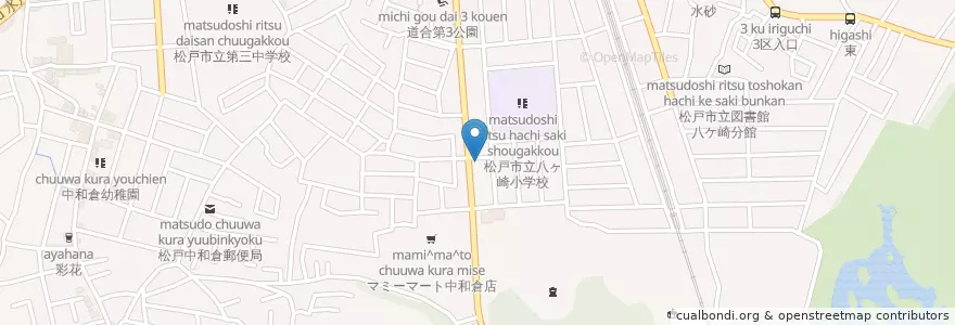Mapa de ubicacion de ちょうし屋 en Japón, Prefectura De Chiba, Matsudo.