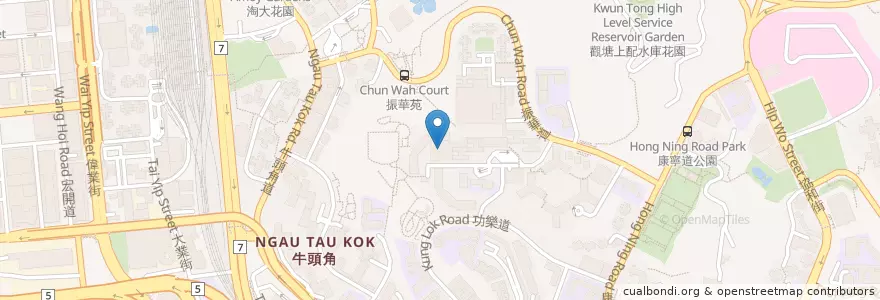 Mapa de ubicacion de 樂華南邨街市 Lok Wah South Market en China, Guangdong, Hongkong, Kowloon, New Territories, 觀塘區 Kwun Tong District.