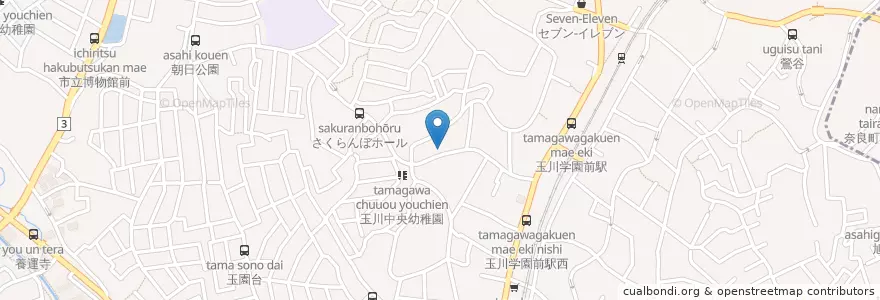 Mapa de ubicacion de 玉川学園前郵便局 en Japón, Tokio, Machida.