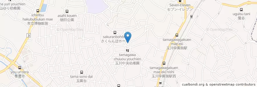 Mapa de ubicacion de 玉川さくら保育園 en Japón, Tokio, Machida.