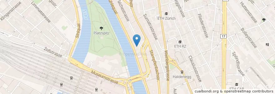 Mapa de ubicacion de Il Locale en Schweiz/Suisse/Svizzera/Svizra, Zürich, Bezirk Zürich, Zürich.