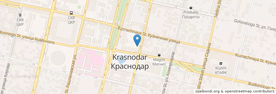 Mapa de ubicacion de Автомойка en Rusia, Южный Федеральный Округ, Краснодарский Край, Городской Округ Краснодар.