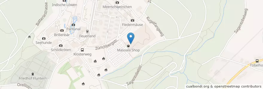 Mapa de ubicacion de Masoala en Switzerland, Zurich, District Zurich, Zurich.