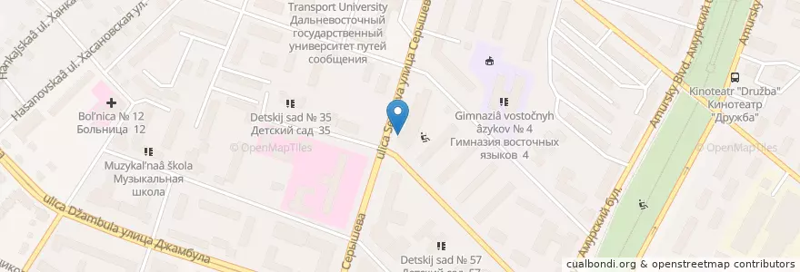 Mapa de ubicacion de Блин en Россия, Дальневосточный Федеральный Округ, Хабаровский Край, Городской Округ Хабаровск.