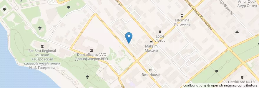 Mapa de ubicacion de Шоколад en Россия, Дальневосточный Федеральный Округ, Хабаровский Край, Городской Округ Хабаровск.