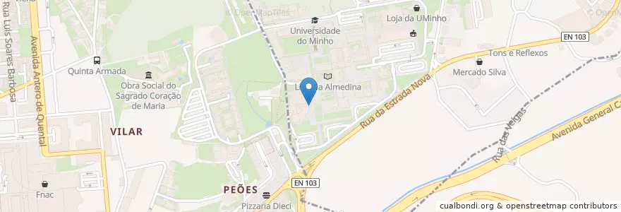 Mapa de ubicacion de Novo Banco en Portekiz, Norte, Braga, Cávado, Braga, Gualtar.