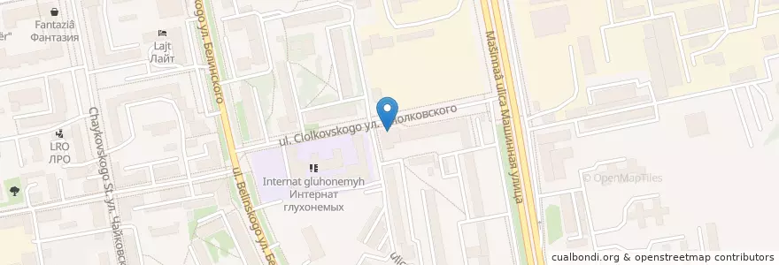 Mapa de ubicacion de Сбербанк en ロシア, ウラル連邦管区, スヴェルドロフスク州, エカテリンブルク管区.