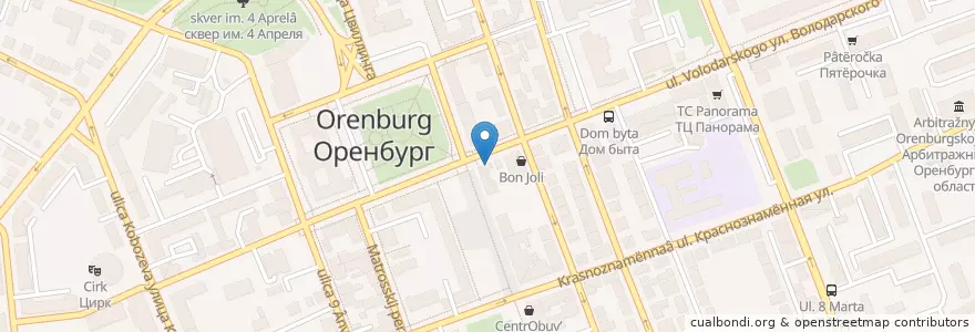 Mapa de ubicacion de Ореол en Rusland, Приволжский Федеральный Округ, Оренбургская Область, Городской Округ Оренбург.