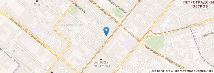 Mapa de ubicacion de Токио City en Russie, District Fédéral Du Nord-Ouest, Oblast De Léningrad, Saint-Pétersbourg, Петроградский Район, Петровский Округ.