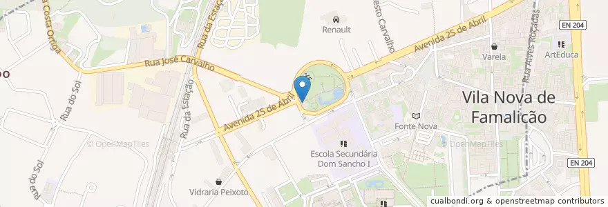 Mapa de ubicacion de Café Penico en 葡萄牙, 北部大區, Braga, Ave, Vila Nova De Famalicão, Vila Nova De Famalicão E Calendário.