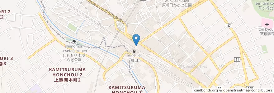 Mapa de ubicacion de 町田警察署 原町田交番 en Japan, 東京都, 町田市.