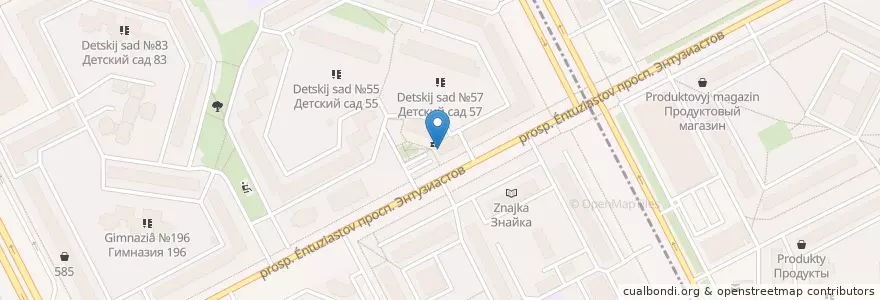 Mapa de ubicacion de Sberbank en Russia, Northwestern Federal District, Leningrad Oblast, Saint Petersburg, Красногвардейский Район, Округ Пороховые.