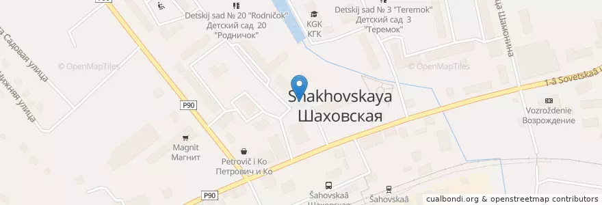 Mapa de ubicacion de Промсвязьбанк en Rusia, Distrito Federal Central, Óblast De Moscú, Городской Округ Шаховская.