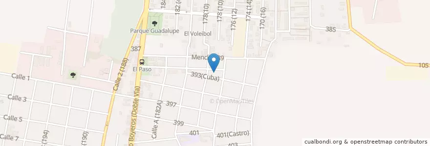Mapa de ubicacion de Escuela 13 de Marzo en Cuba, La Habana, Boyeros.