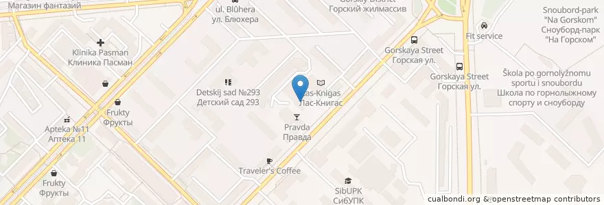 Mapa de ubicacion de Аврора en روسیه, Сибирский Федеральный Округ, استان نووسیبیرسک, Городской Округ Новосибирск.