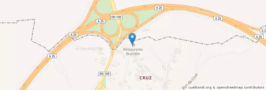 Mapa de ubicacion de Restaurante Brandão en ポルトガル, Aveiro, Centro, Baixo Vouga, Albergaria-A-Velha, Angeja.