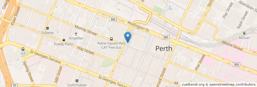 Mapa de ubicacion de The Coffee Club en Australia, Western Australia, City Of Perth.