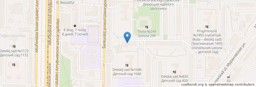 Mapa de ubicacion de Вилард en روسيا, Центральный Федеральный Округ, Москва, Северо-Восточный Административный Округ, Район Бибирево.