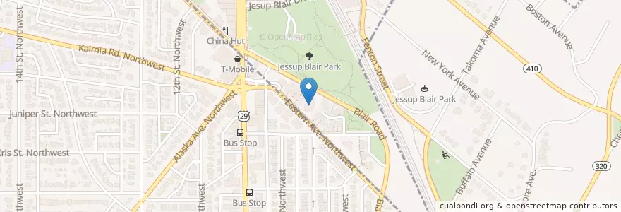 Mapa de ubicacion de Blair Mansion en 미국, 메릴랜드, Montgomery County, Silver Spring.