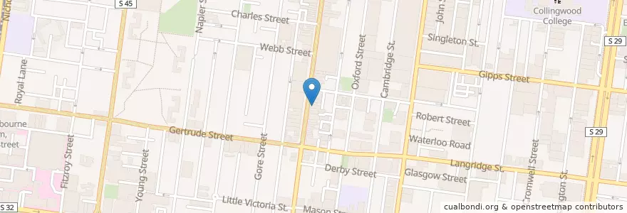 Mapa de ubicacion de Northern Light en 오스트레일리아, Victoria, City Of Yarra.