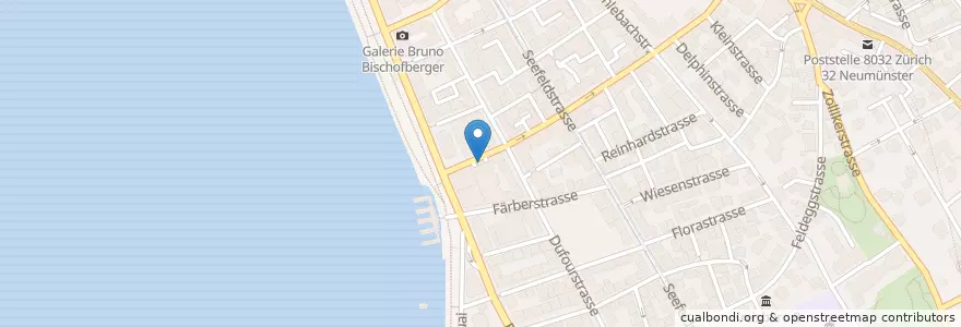 Mapa de ubicacion de Migrol Tankstelle AMAG Utoquai en Suisse, Zurich, District De Zurich, Zurich.