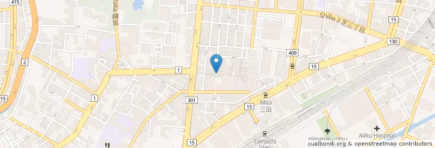 Mapa de ubicacion de 宝くじ en 일본, 도쿄도, 미나토.