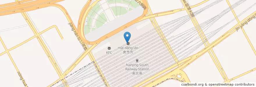 Mapa de ubicacion de 麦当劳 en چین, جیانگسو, نانجینگ, 雨花台区.