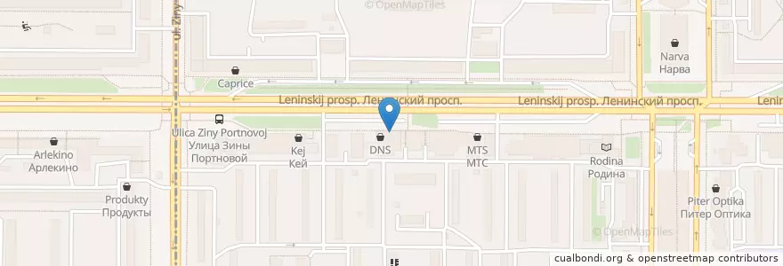 Mapa de ubicacion de Snob bar en Russie, District Fédéral Du Nord-Ouest, Oblast De Léningrad, Saint-Pétersbourg, Кировский Район, Округ Княжево.