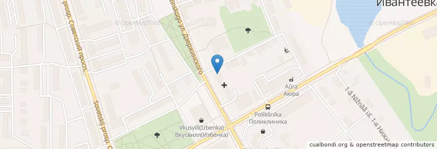 Mapa de ubicacion de Медикс en روسيا, Центральный Федеральный Округ, محافظة موسكو, Городской Округ Ивантеевка.