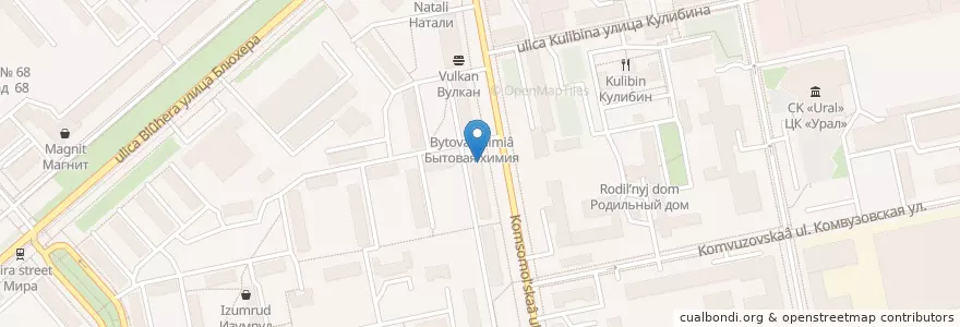 Mapa de ubicacion de Сандал en Rusland, Уральский Федеральный Округ, Свердловская Область, Городской Округ Екатеринбург.