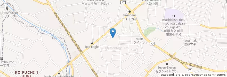 Mapa de ubicacion de 八坂神社 en Giappone, Tokyo, 町田市.