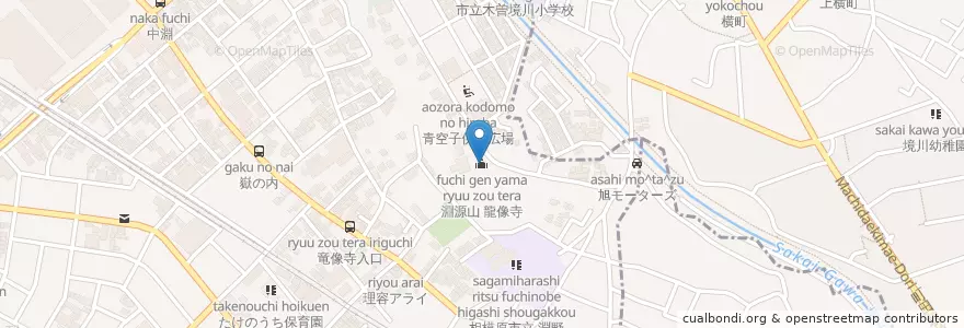 Mapa de ubicacion de 淵源山 龍像寺 en Japón, Prefectura De Kanagawa, 相模原市, Barrio Chuo.