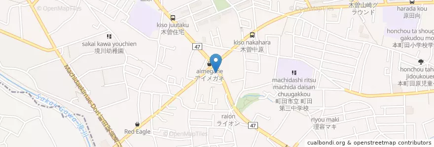 Mapa de ubicacion de 町田聖書教会 en Japan, Tokio, 町田市.