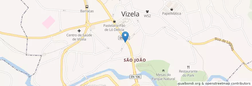 Mapa de ubicacion de Farmácia Alves en پرتغال, Norte, Braga, Ave, Vizela, Caldas De Vizela.