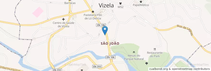 Mapa de ubicacion de Farmácia Campante en پرتغال, Norte, Braga, Ave, Vizela, Caldas De Vizela.